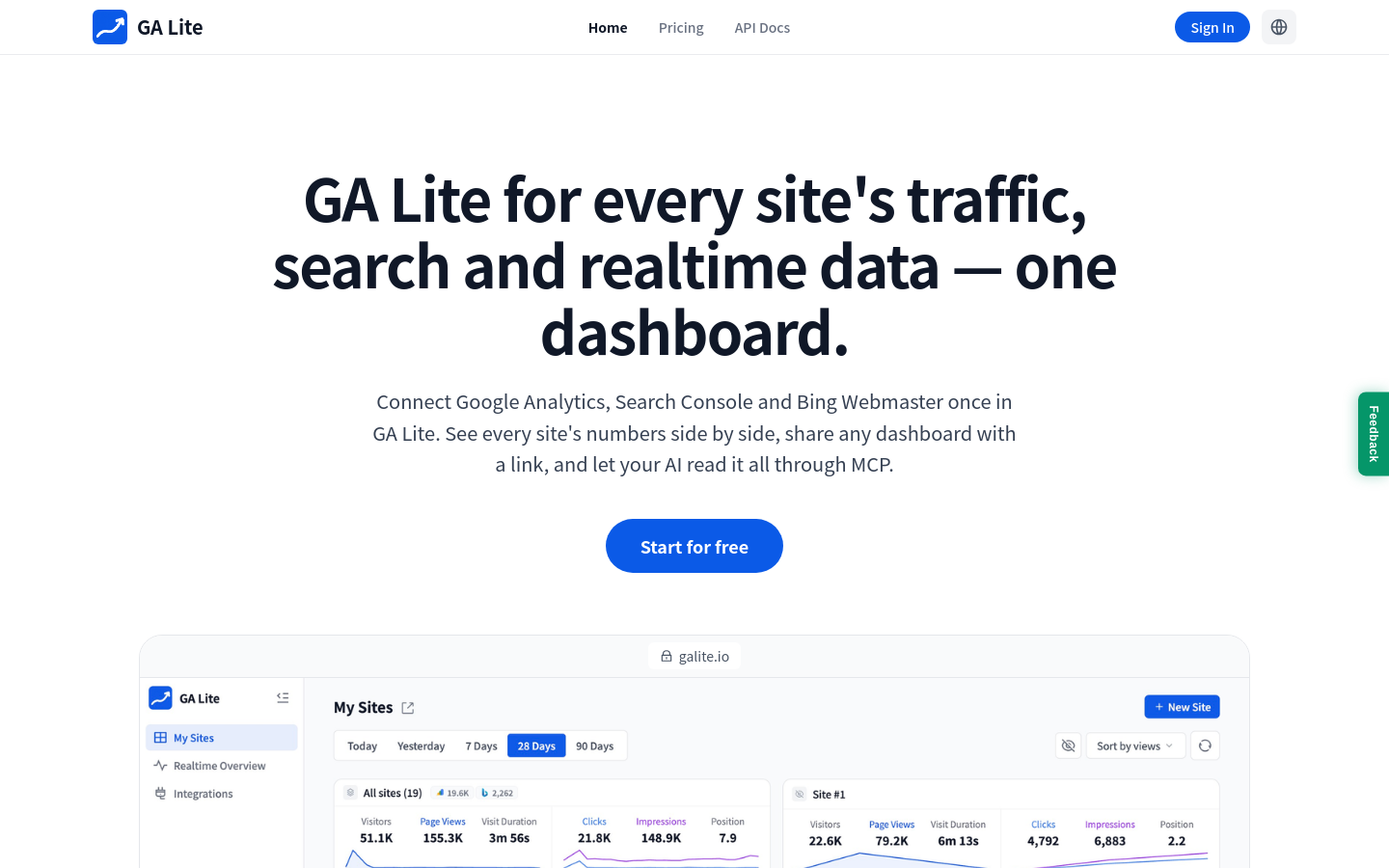 Captured Homepage / Lander