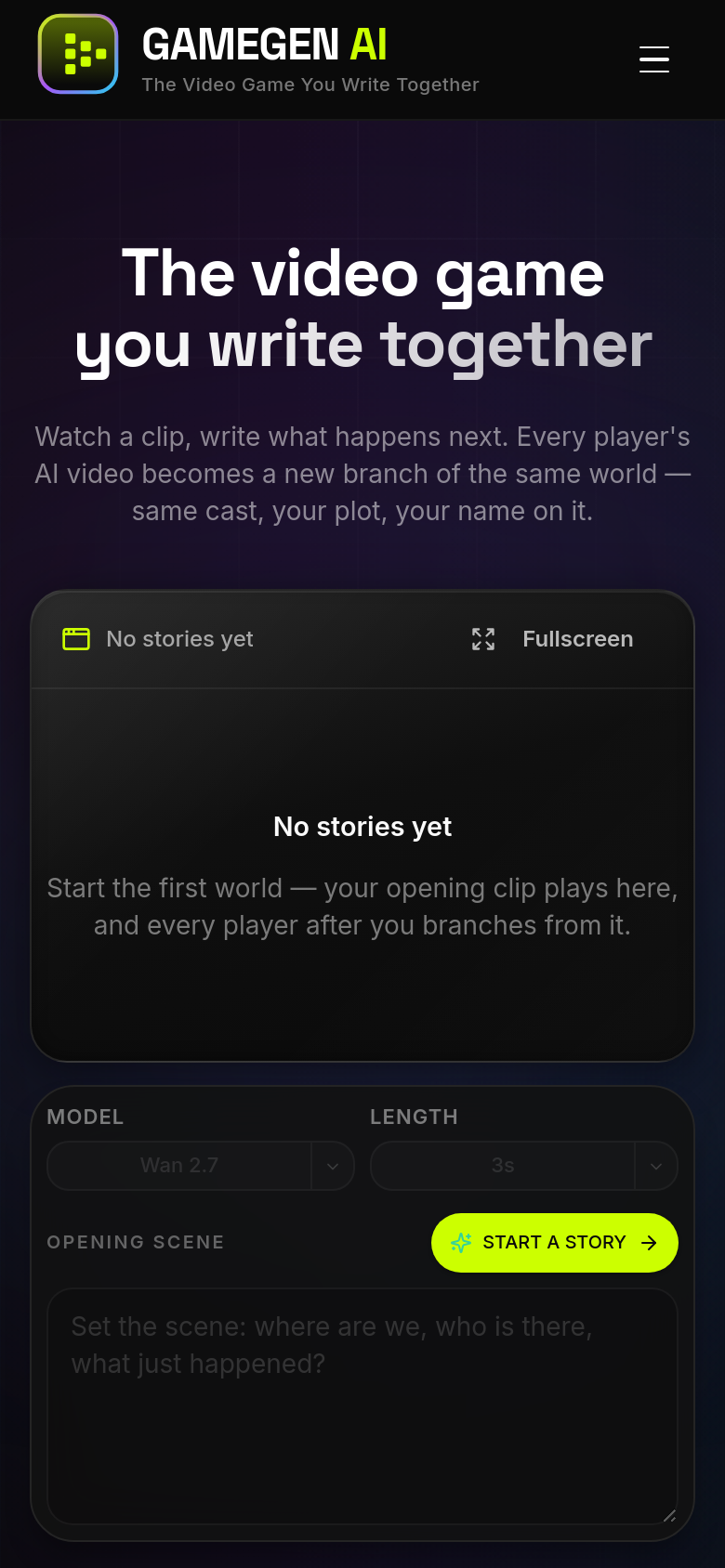 Homepage / Lander