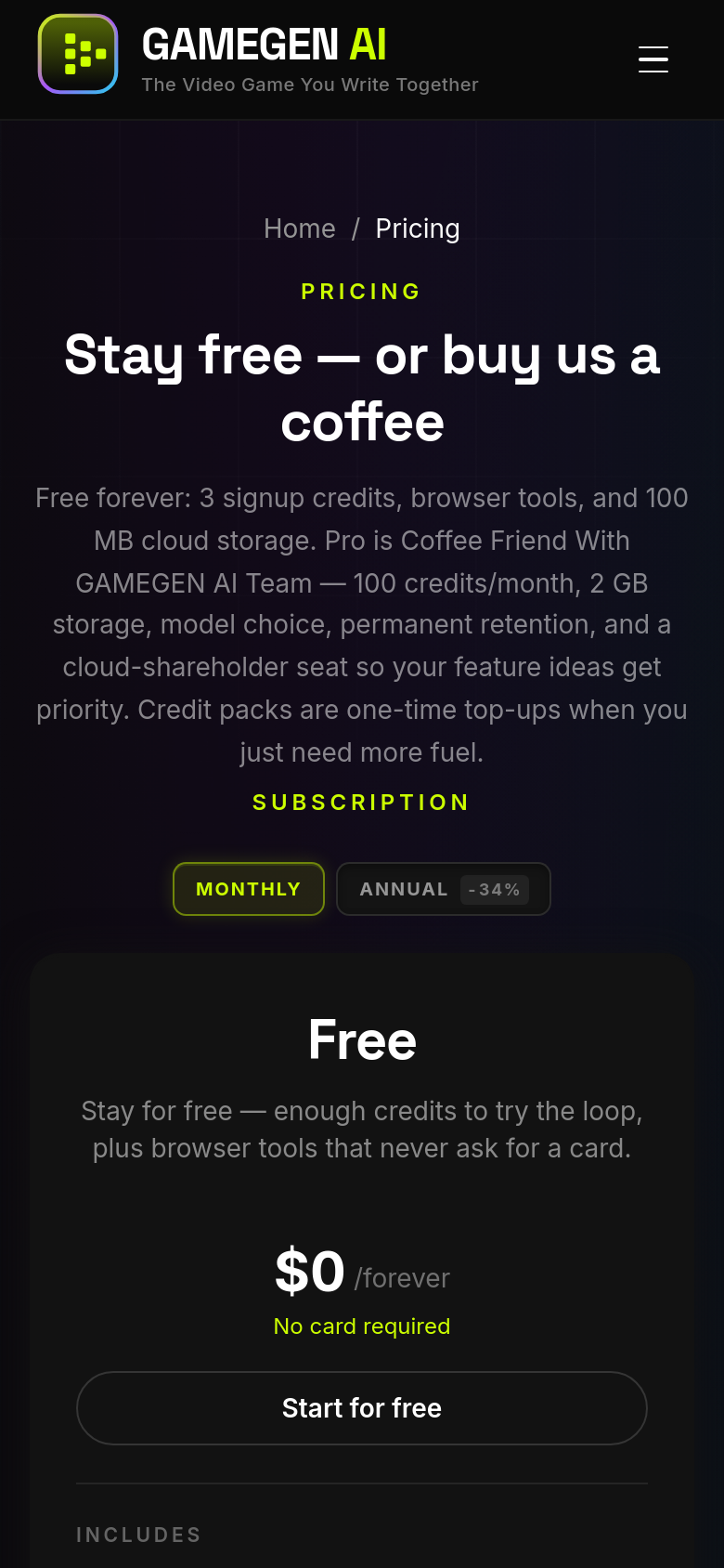 Pricing