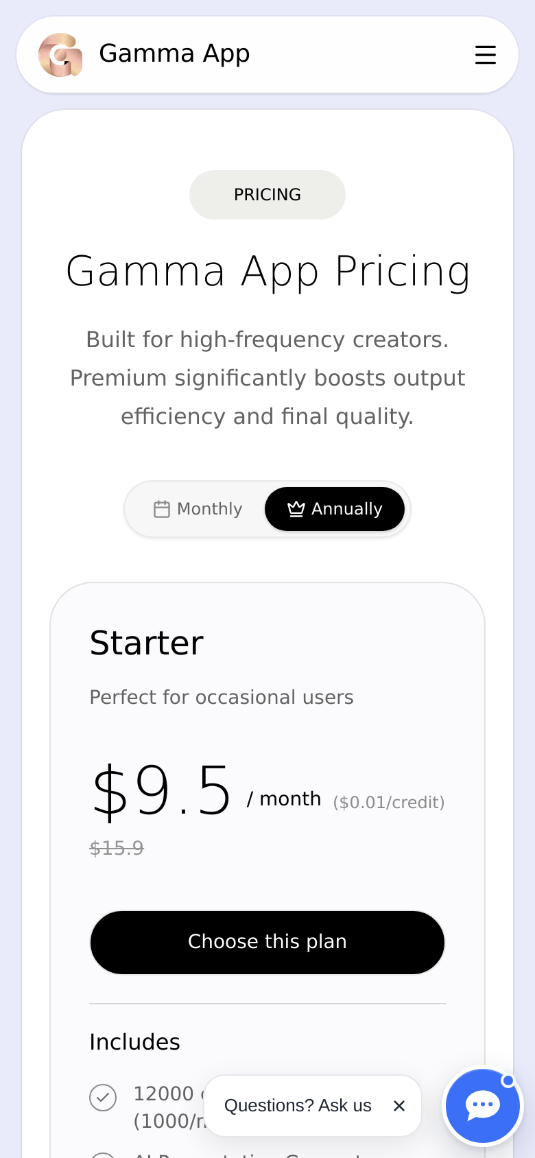 Pricing