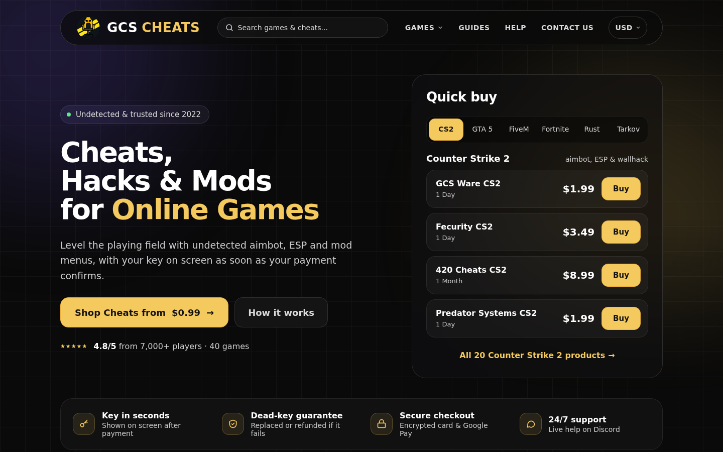 gcscheats.com capture