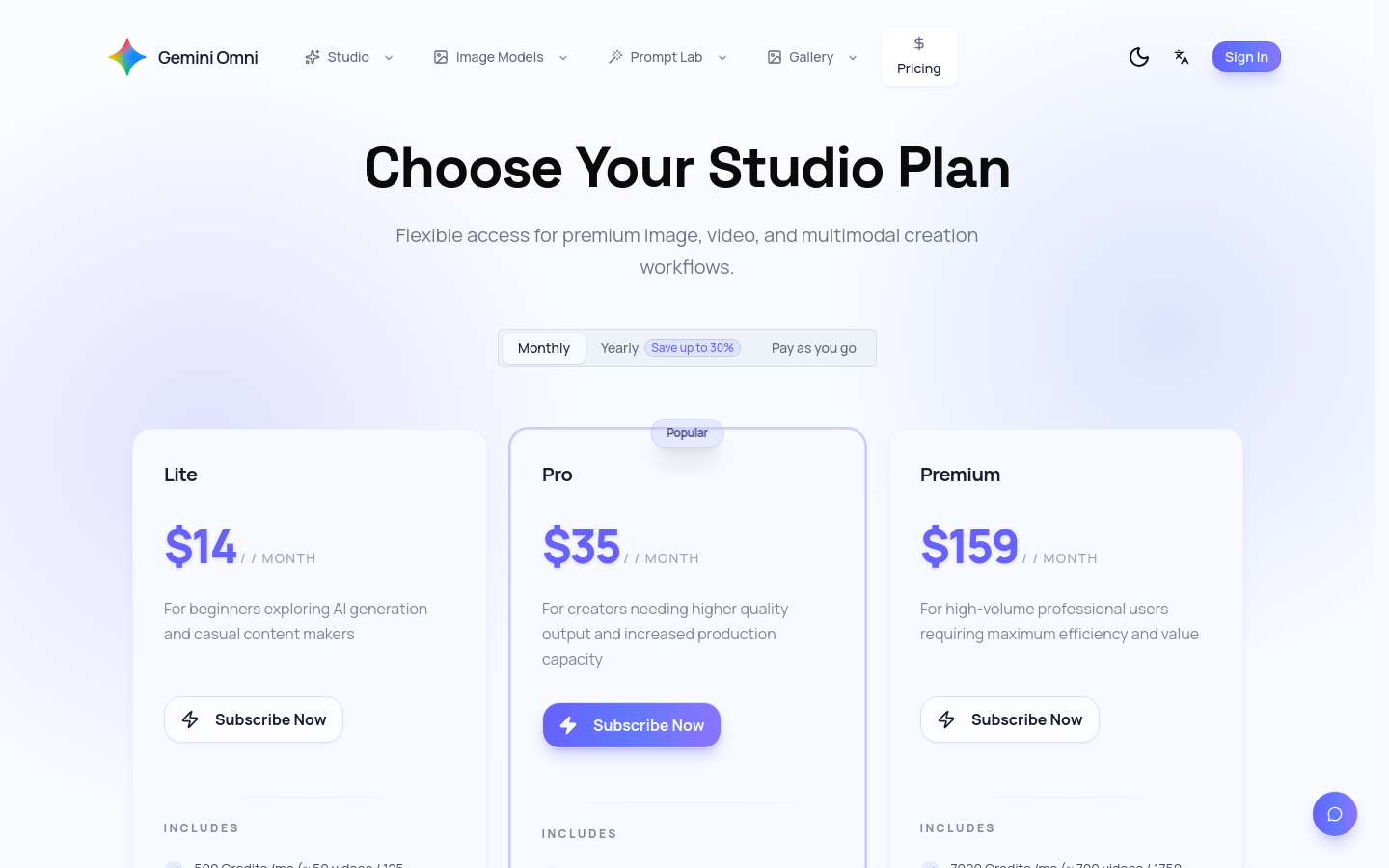 Pricing