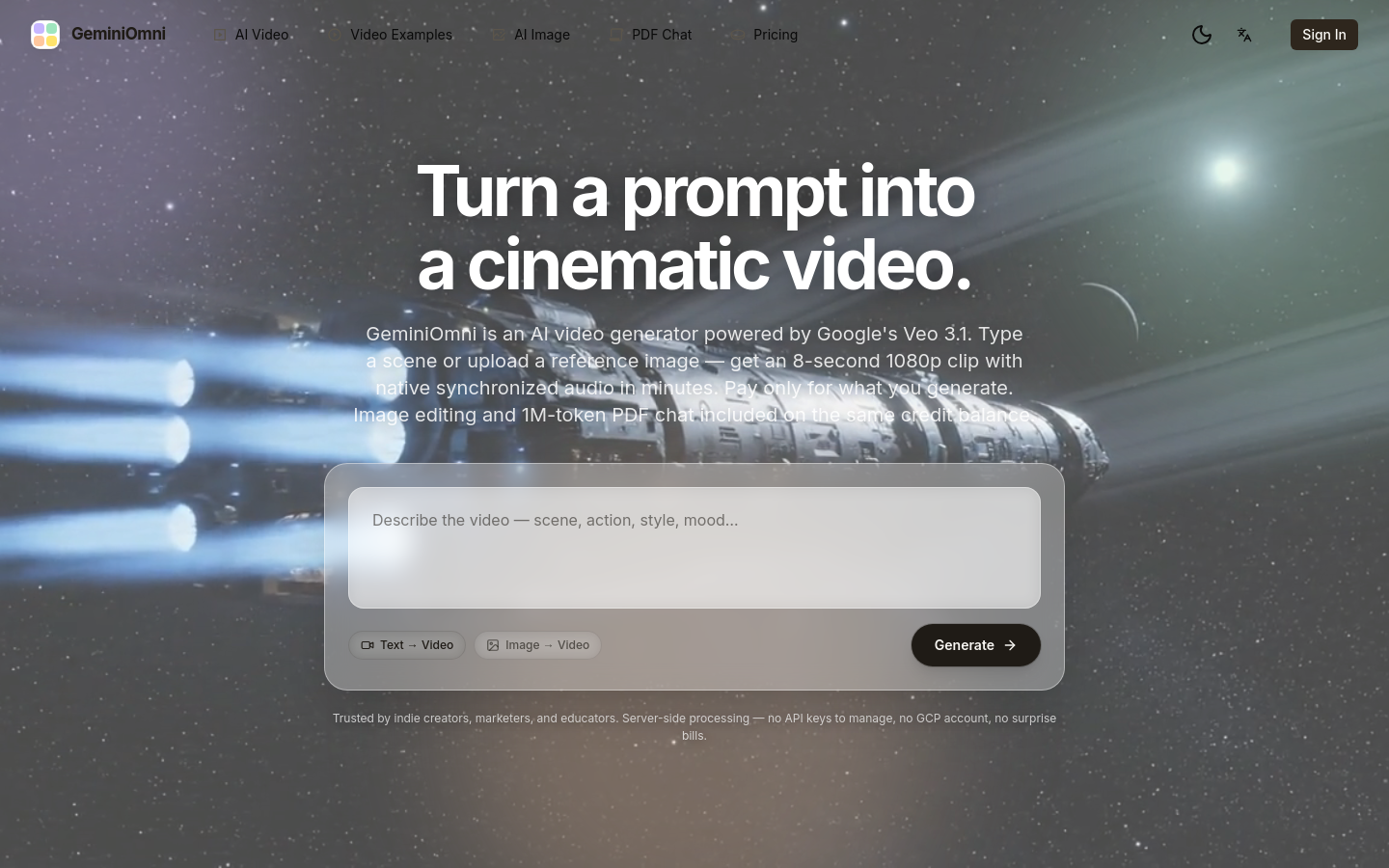 Captured Homepage / Lander