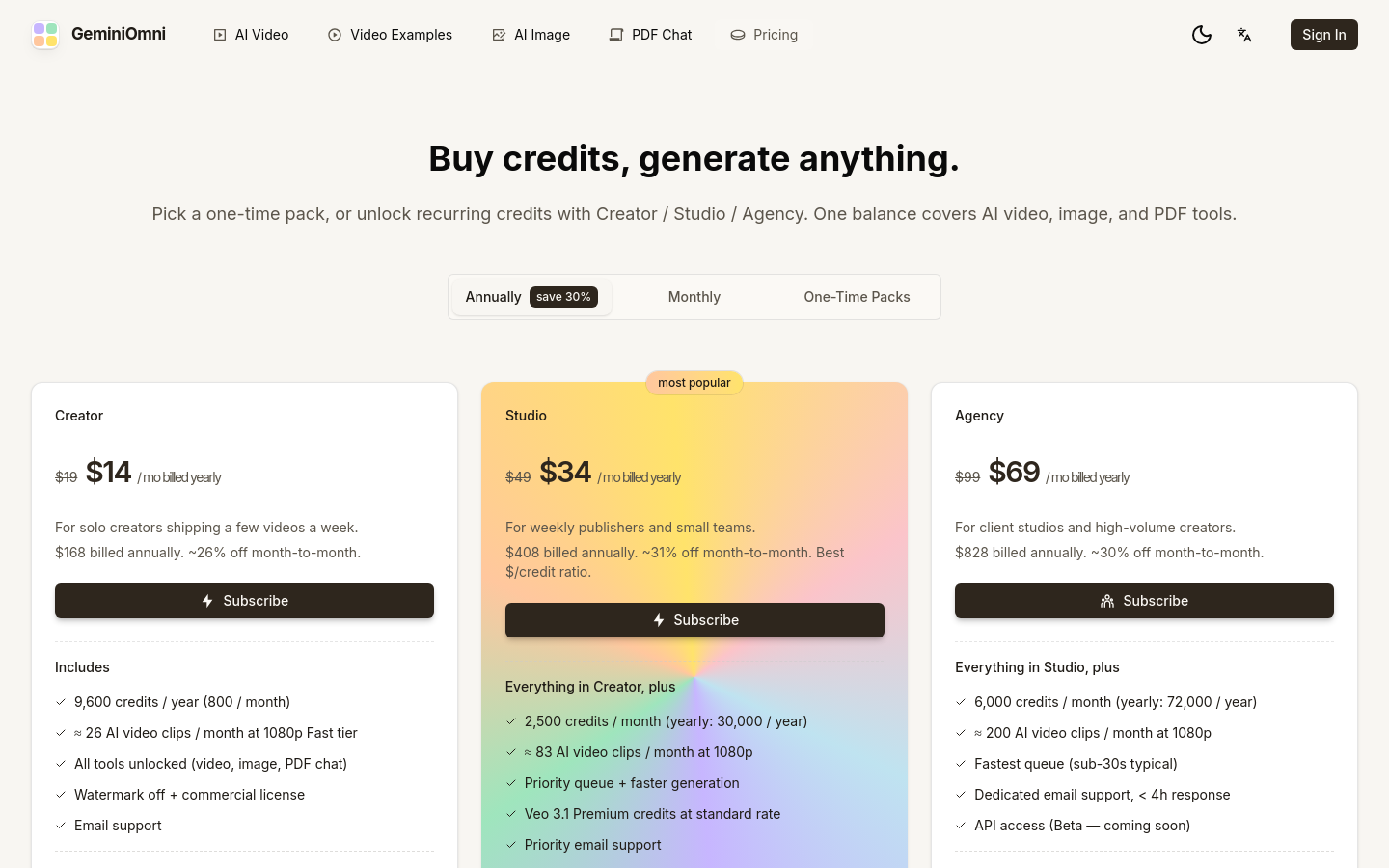 Pricing