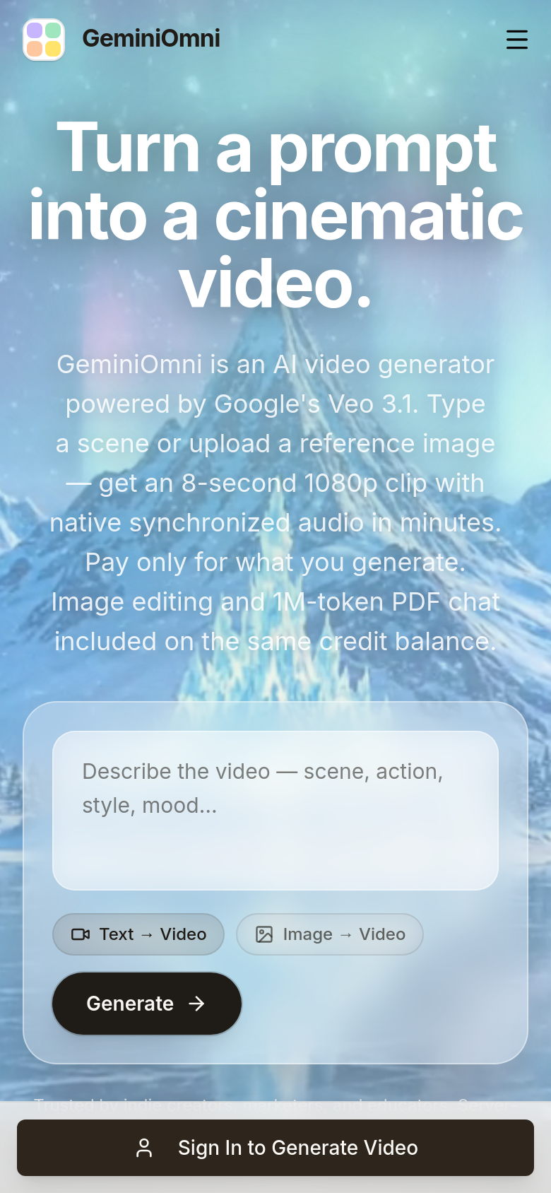 Homepage / Lander