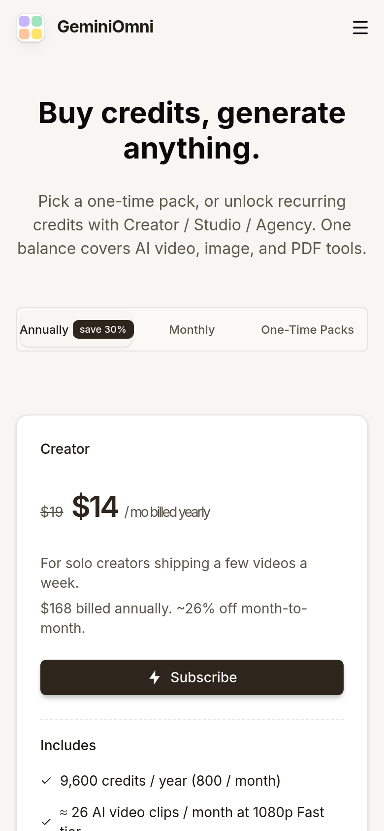 Pricing