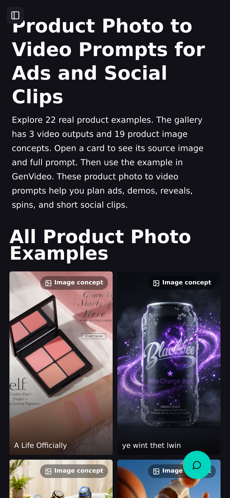 Product Photo To Video Prompts