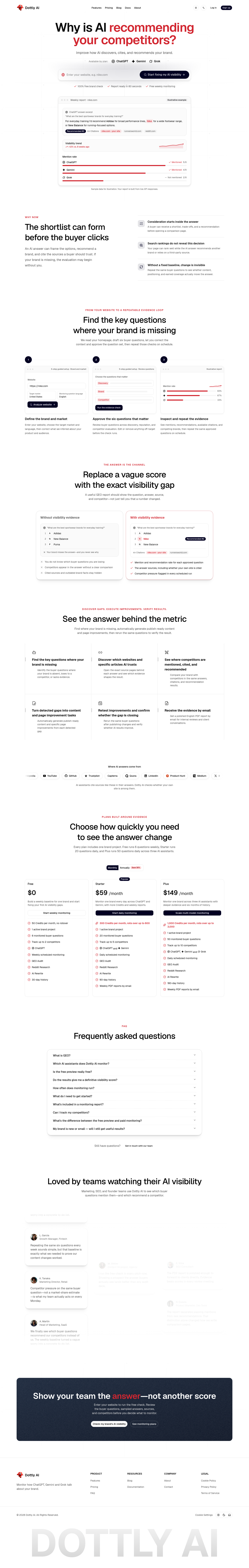 Nav section of geobrand.co