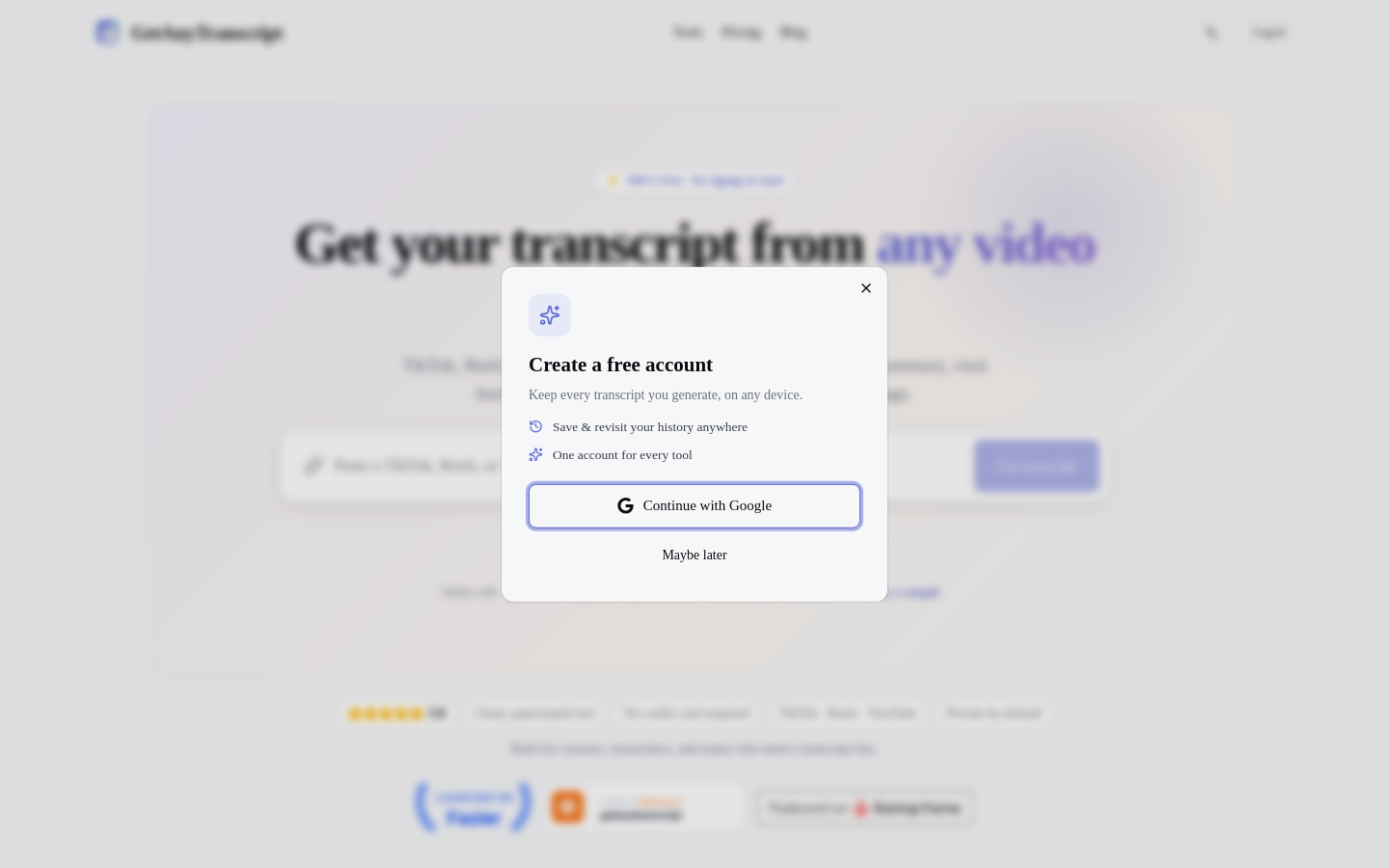 Captured Homepage / Lander
