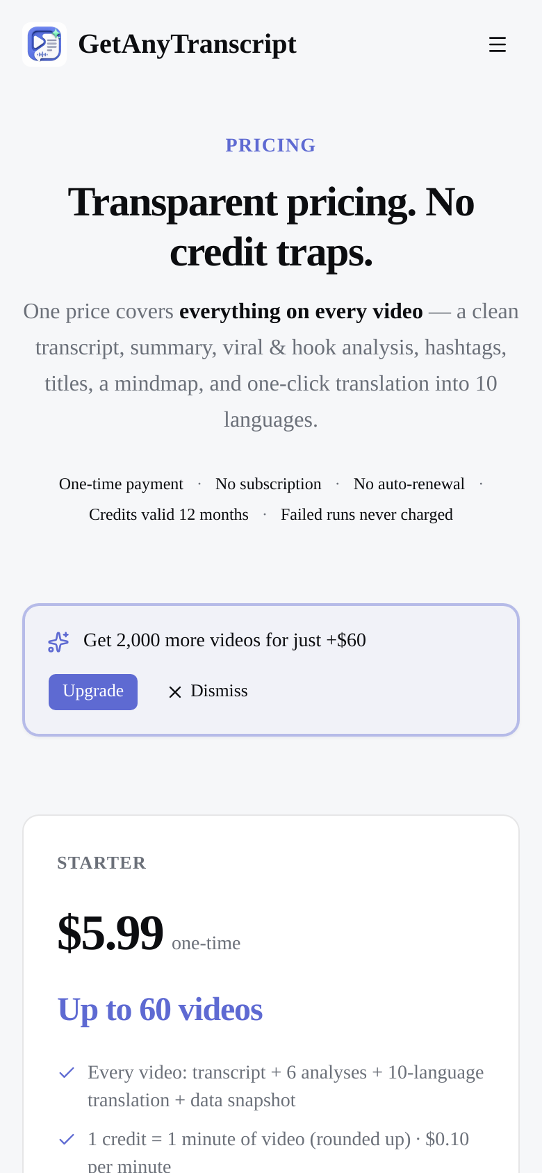 Pricing