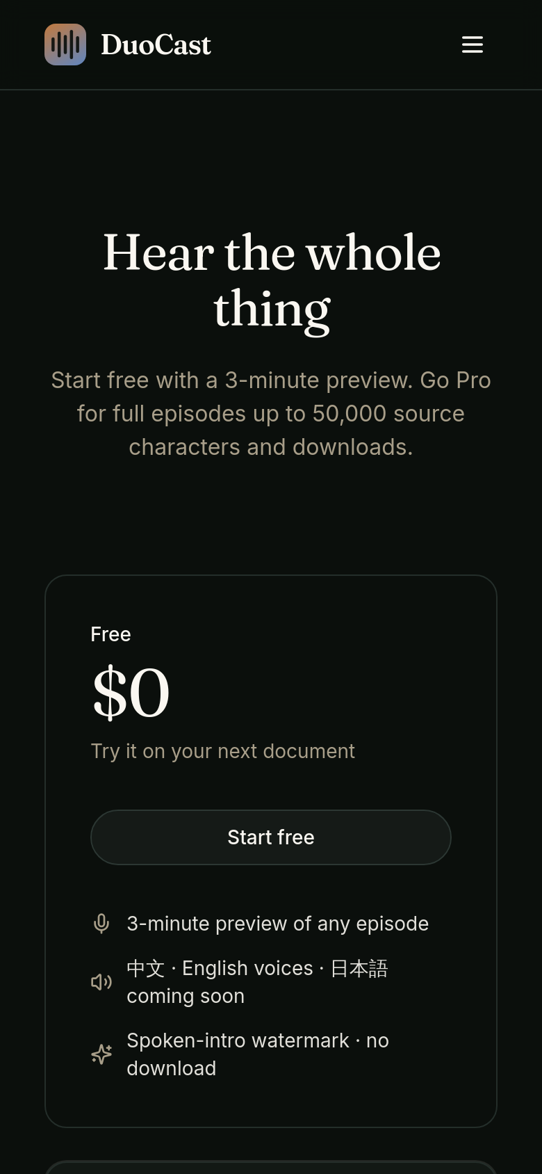 Pricing