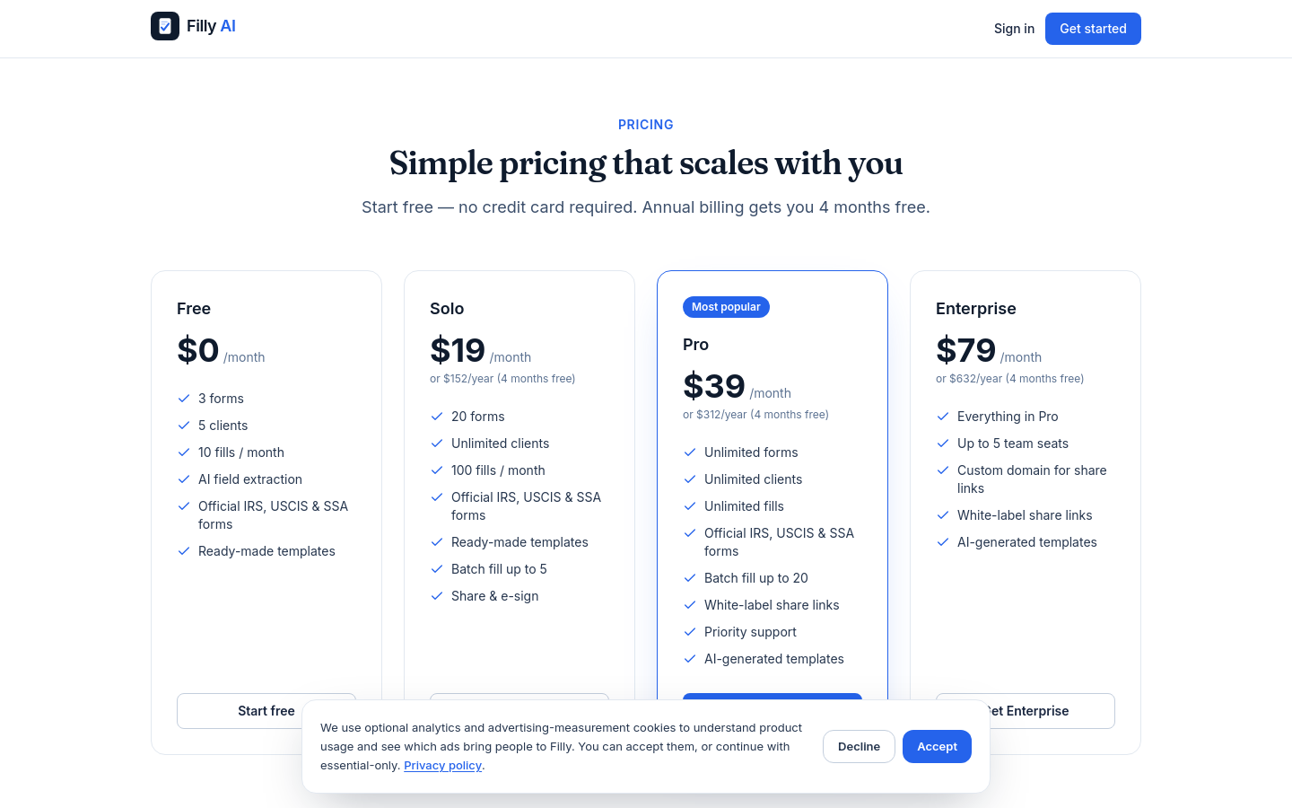 Pricing