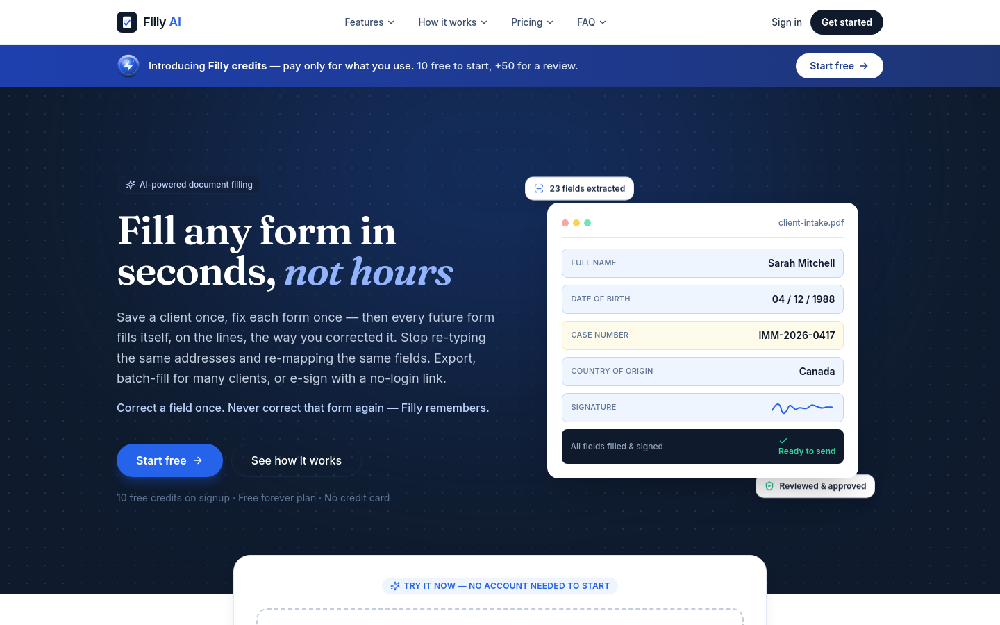 Captured Homepage / Lander