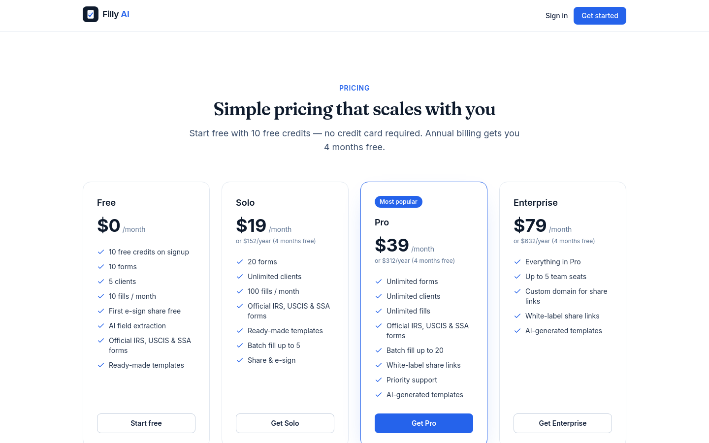 Pricing