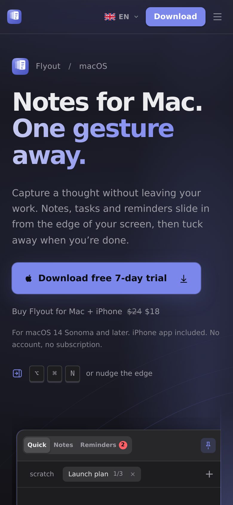 Homepage / Lander