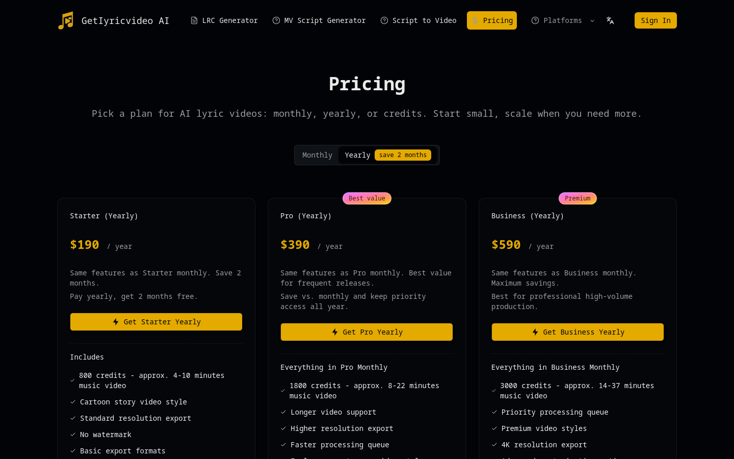 Pricing