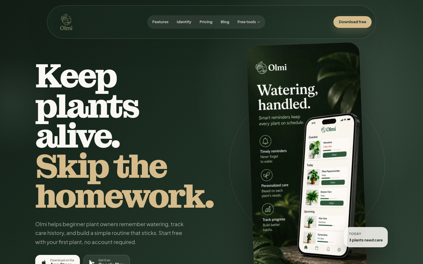 Captured Homepage / Lander