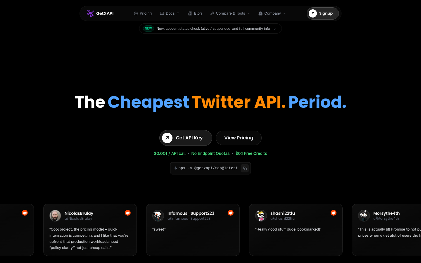Captured Homepage / Lander