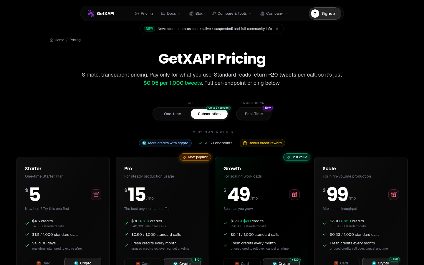 Pricing
