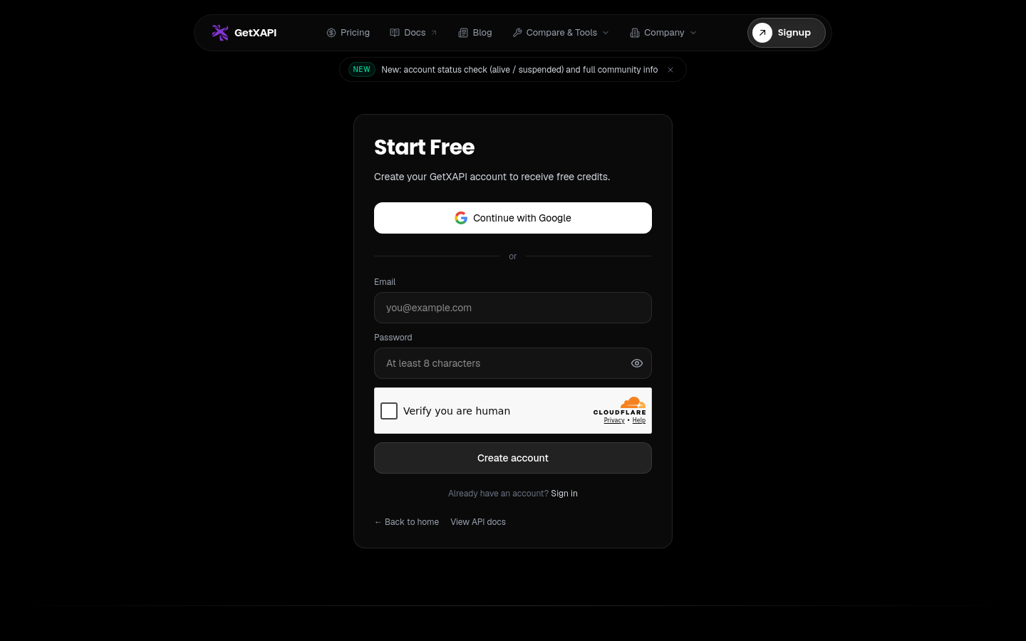 Signup