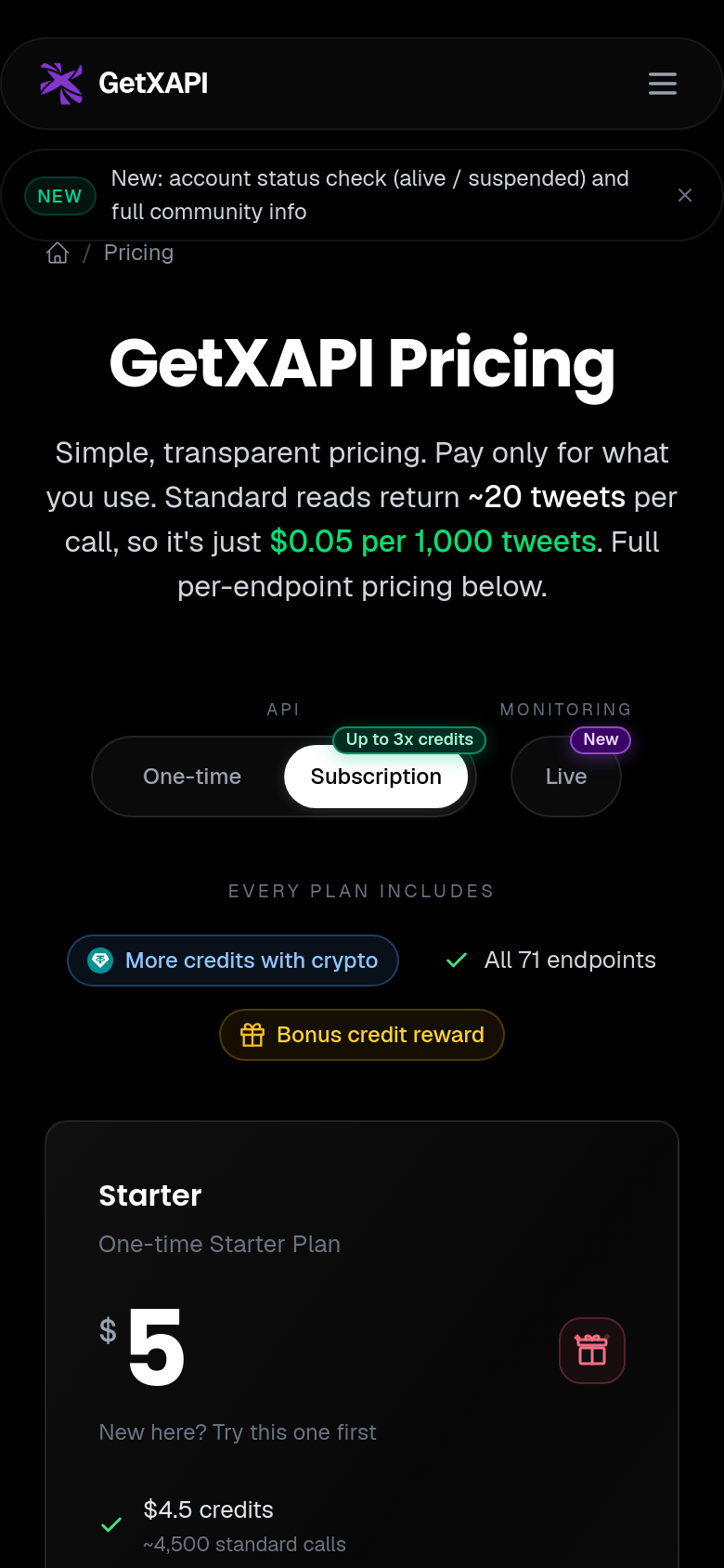 Pricing