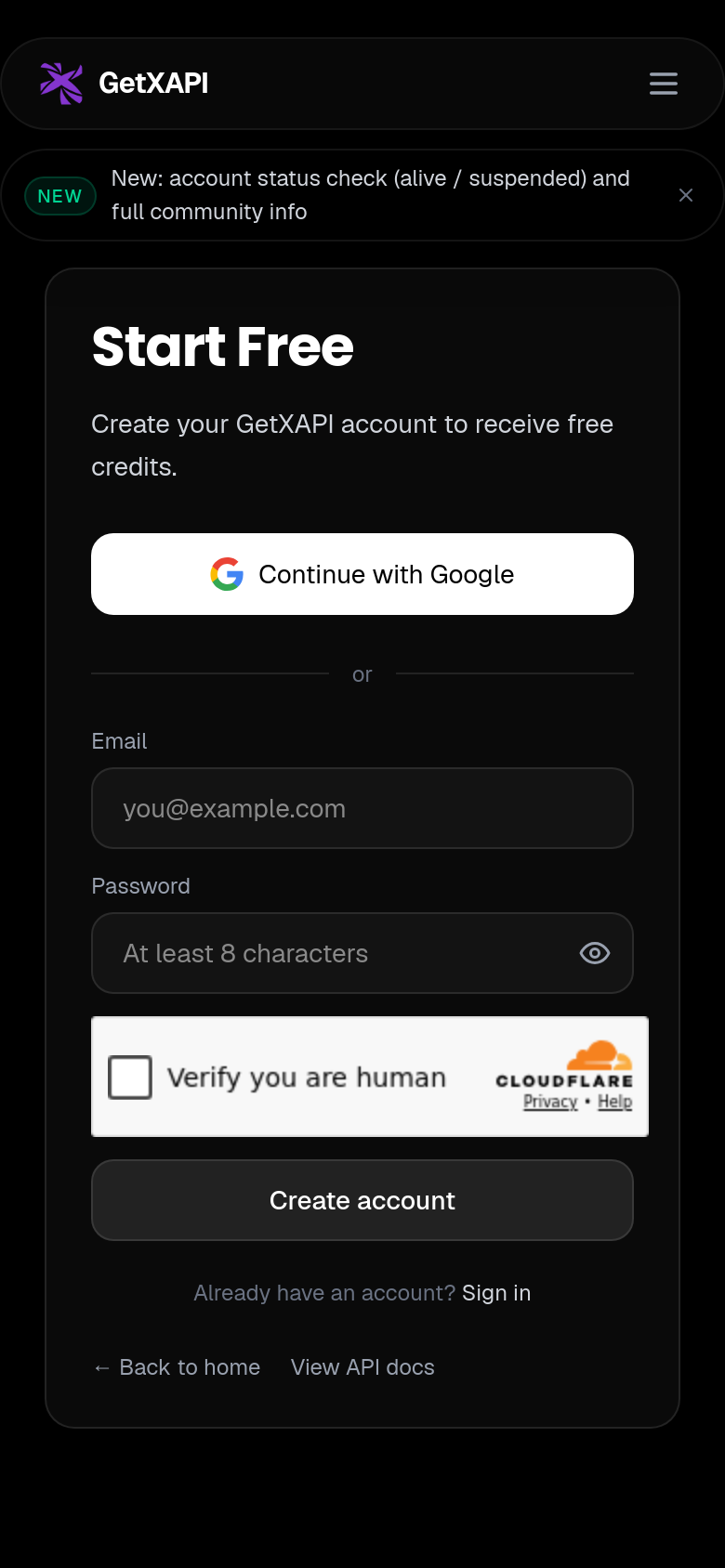 Signup