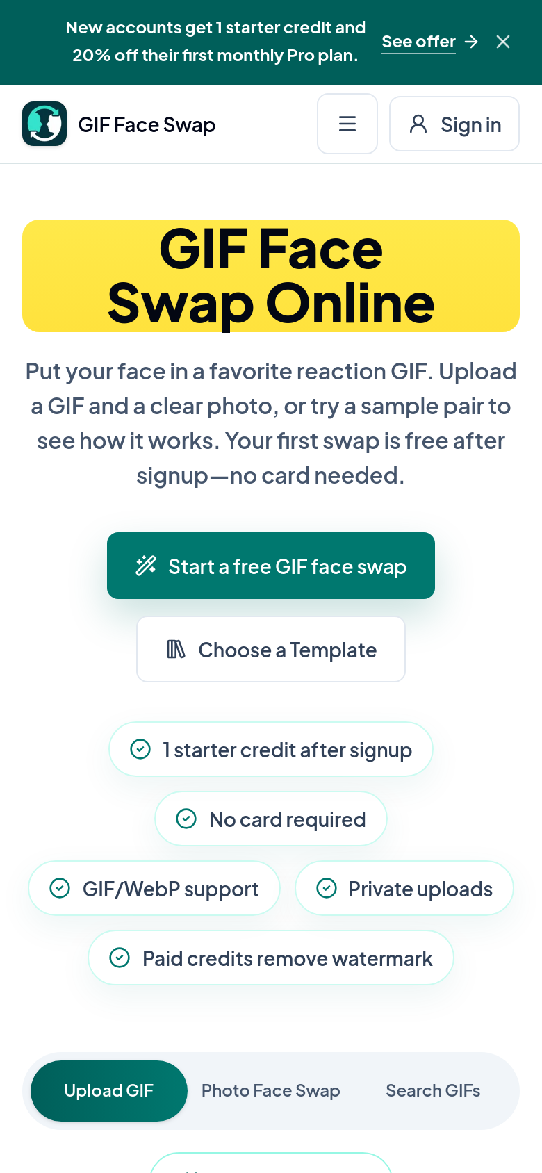 giffaceswap.org mobile capture of the first page