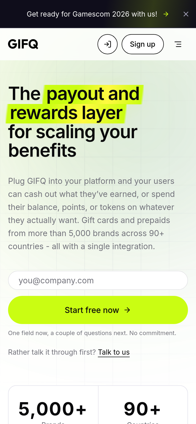 Homepage / Lander