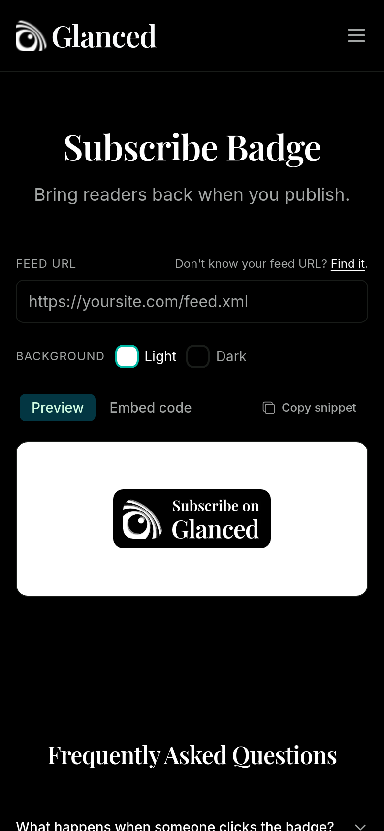 Subscribe Badge