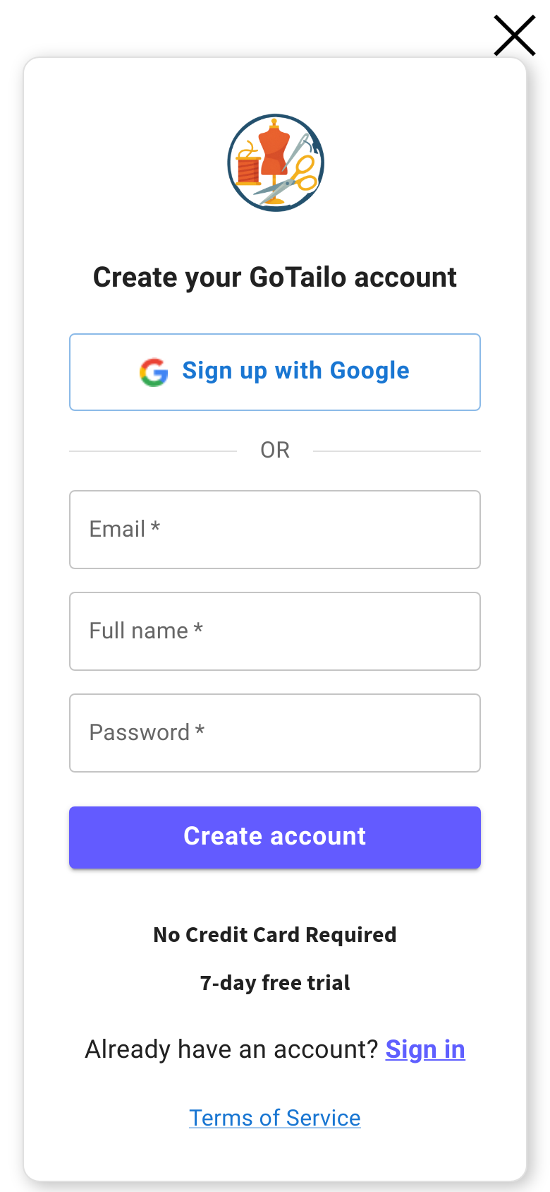 Signup