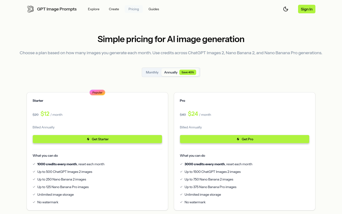 Pricing