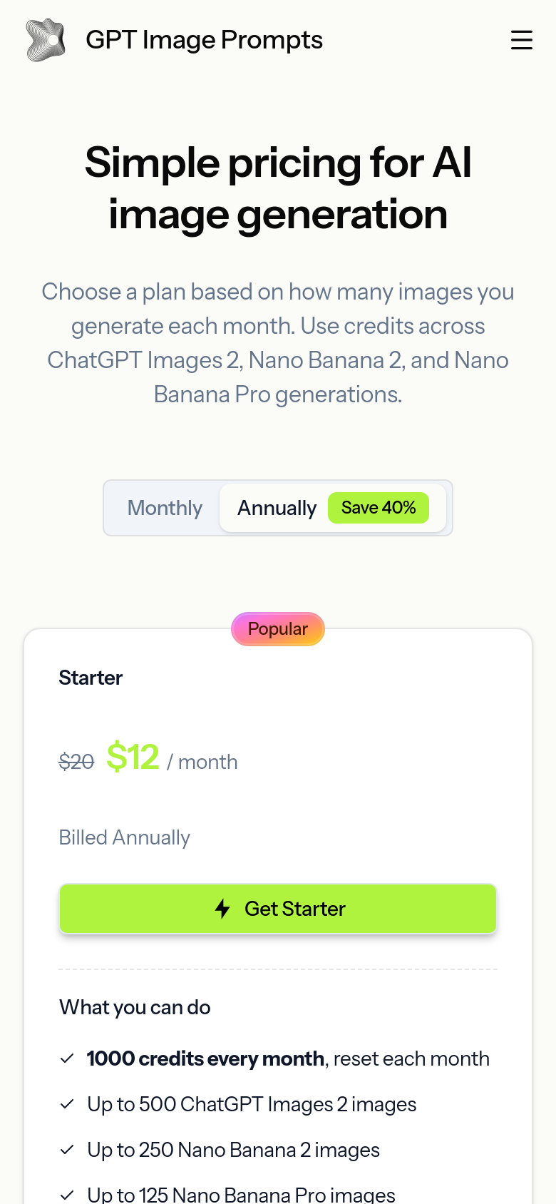 Pricing