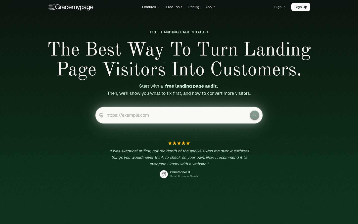Captured Homepage / Lander