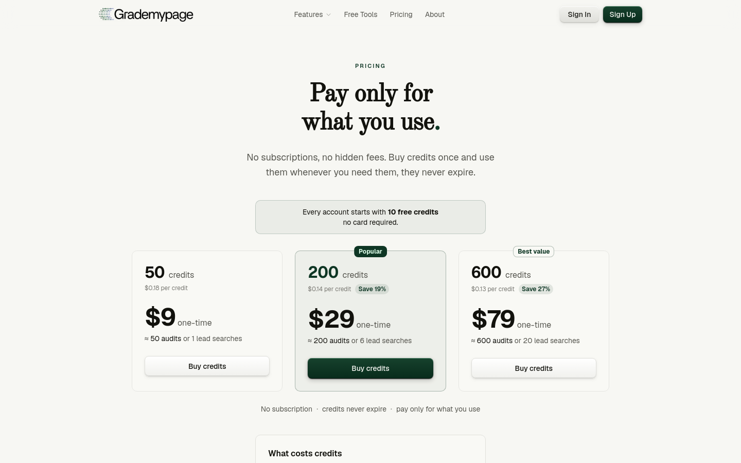 Pricing