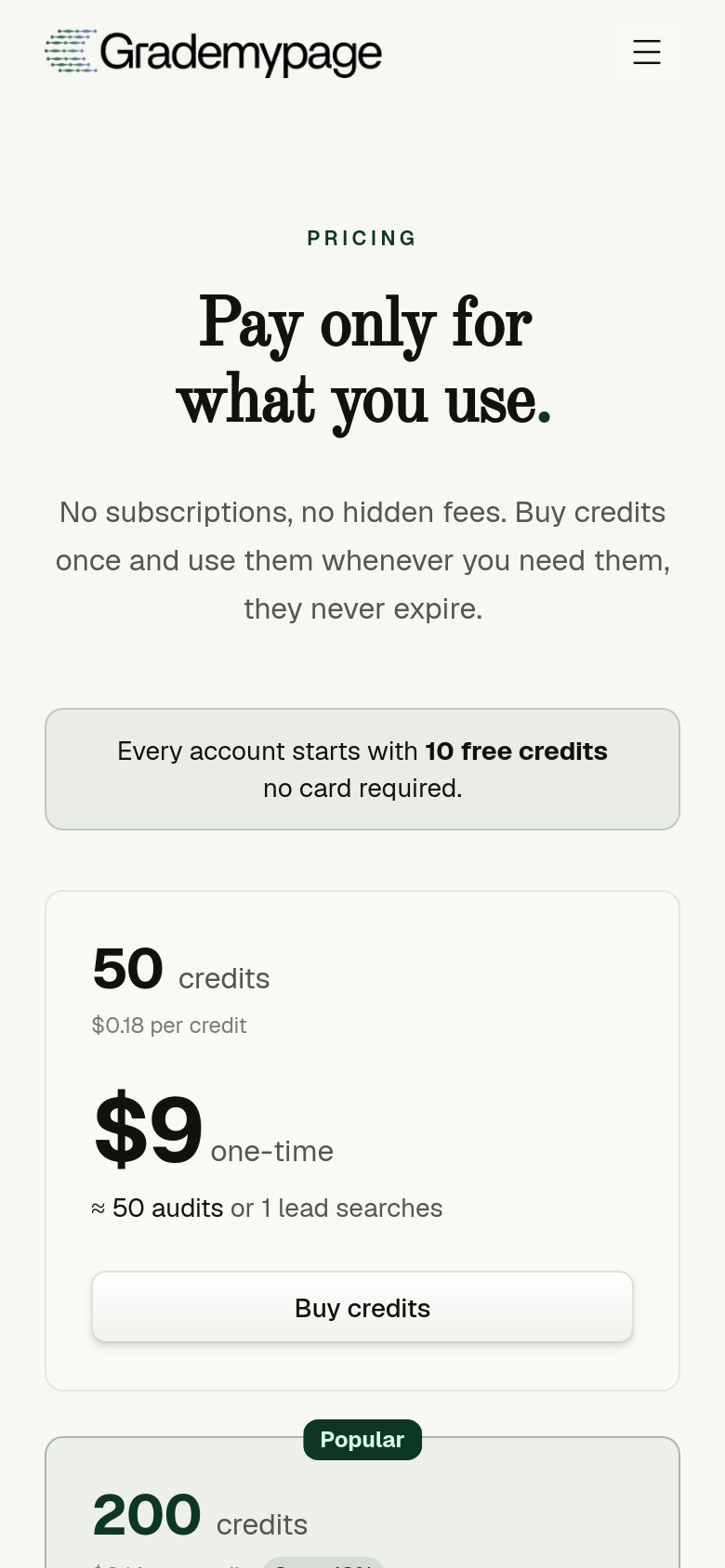 Pricing