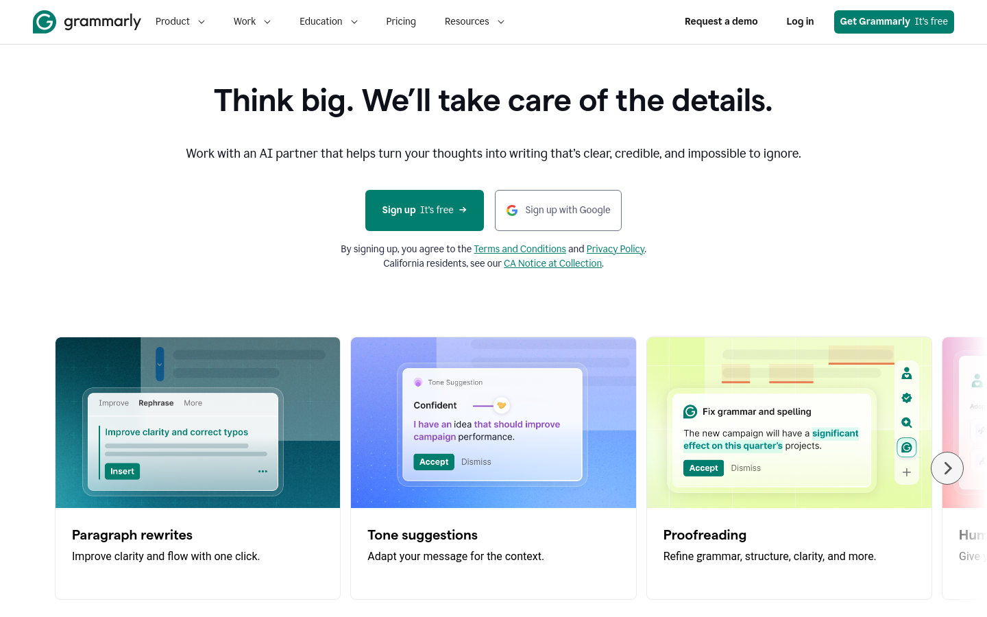 Captured Homepage / Lander
