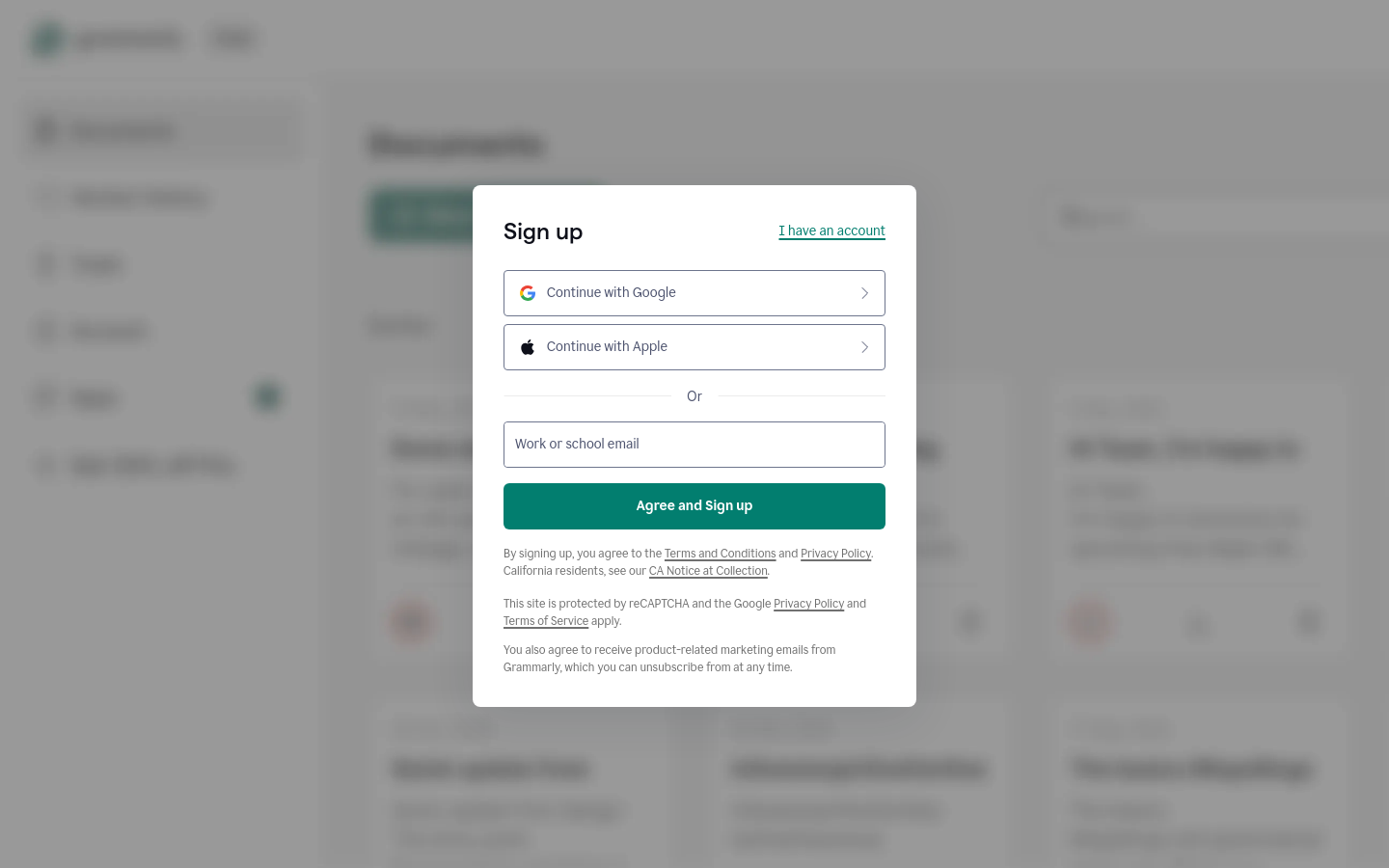 Signup