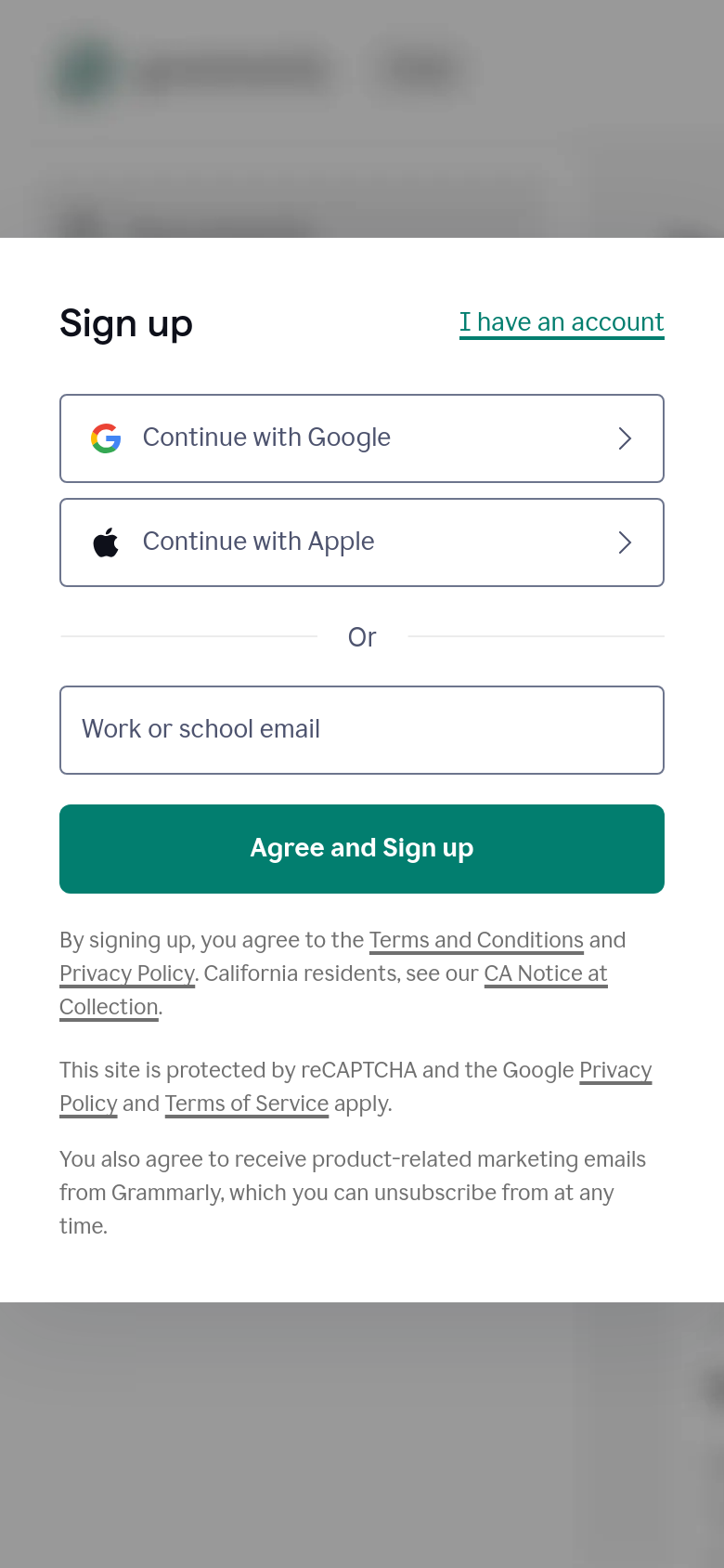Signup