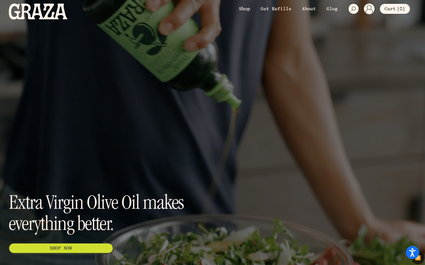 Above-the-fold capture of graza.com