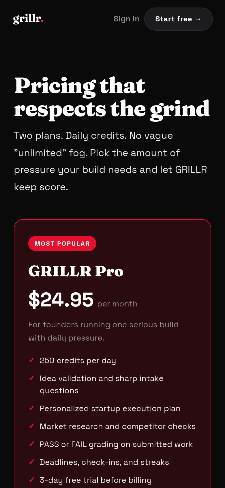 Pricing
