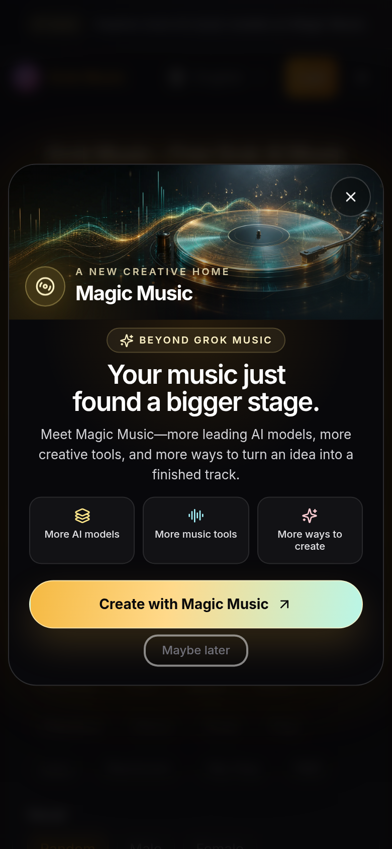 grokmusic.org mobile capture of the first page