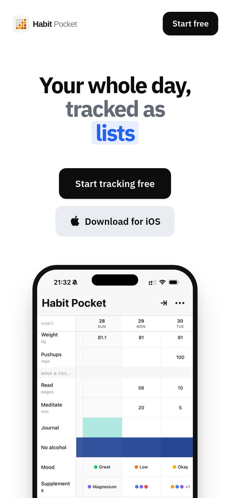 Homepage / Lander