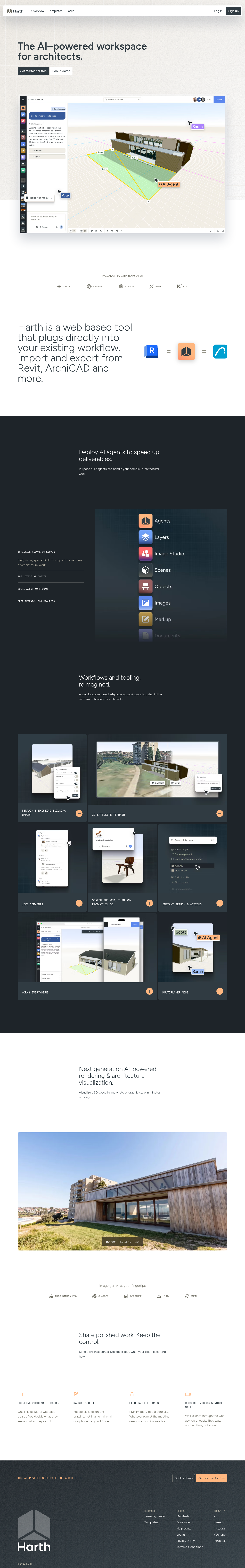 Nav section of harth.build