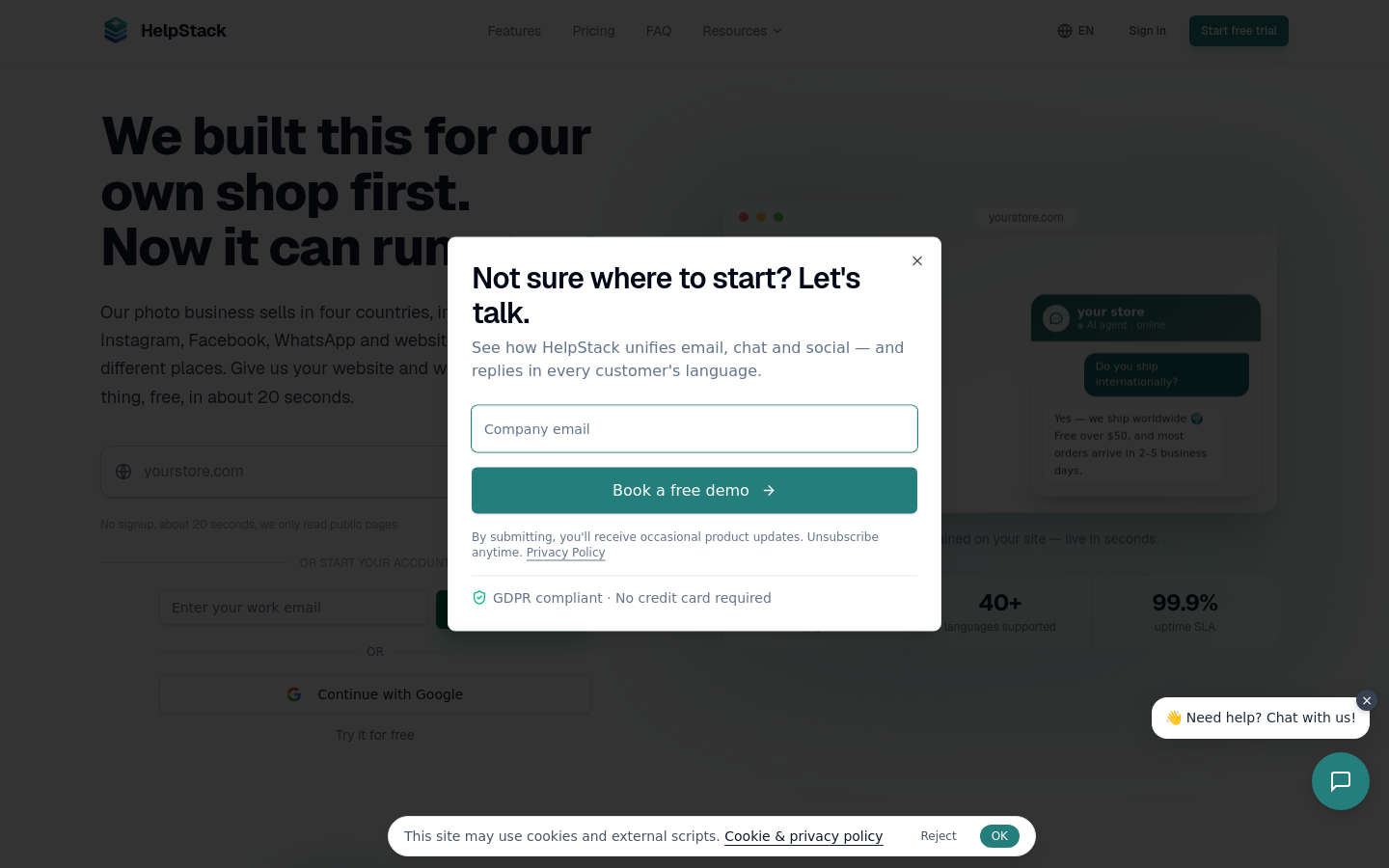 Captured Homepage / Lander