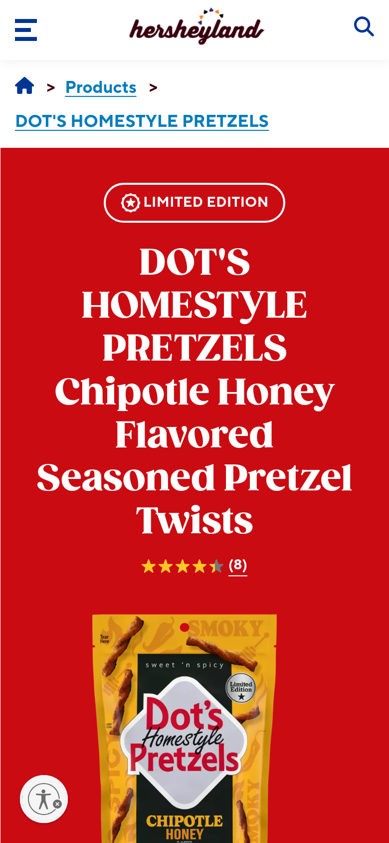 Dots Homestyle Pretzels Chipotle Honey Flavored Seasoned Pretzel Twists 16 Oz Bag.Html