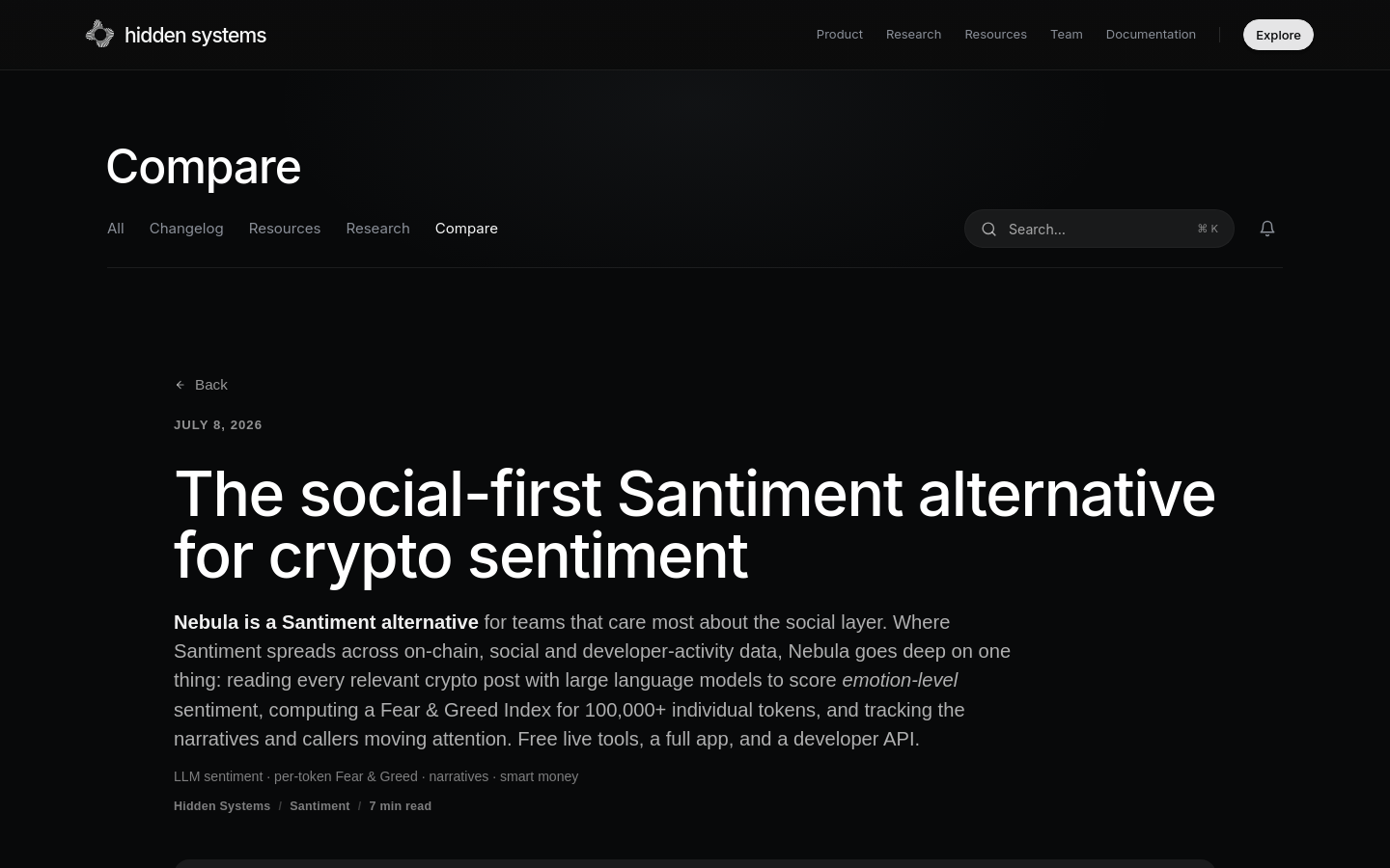 Santiment Alternative