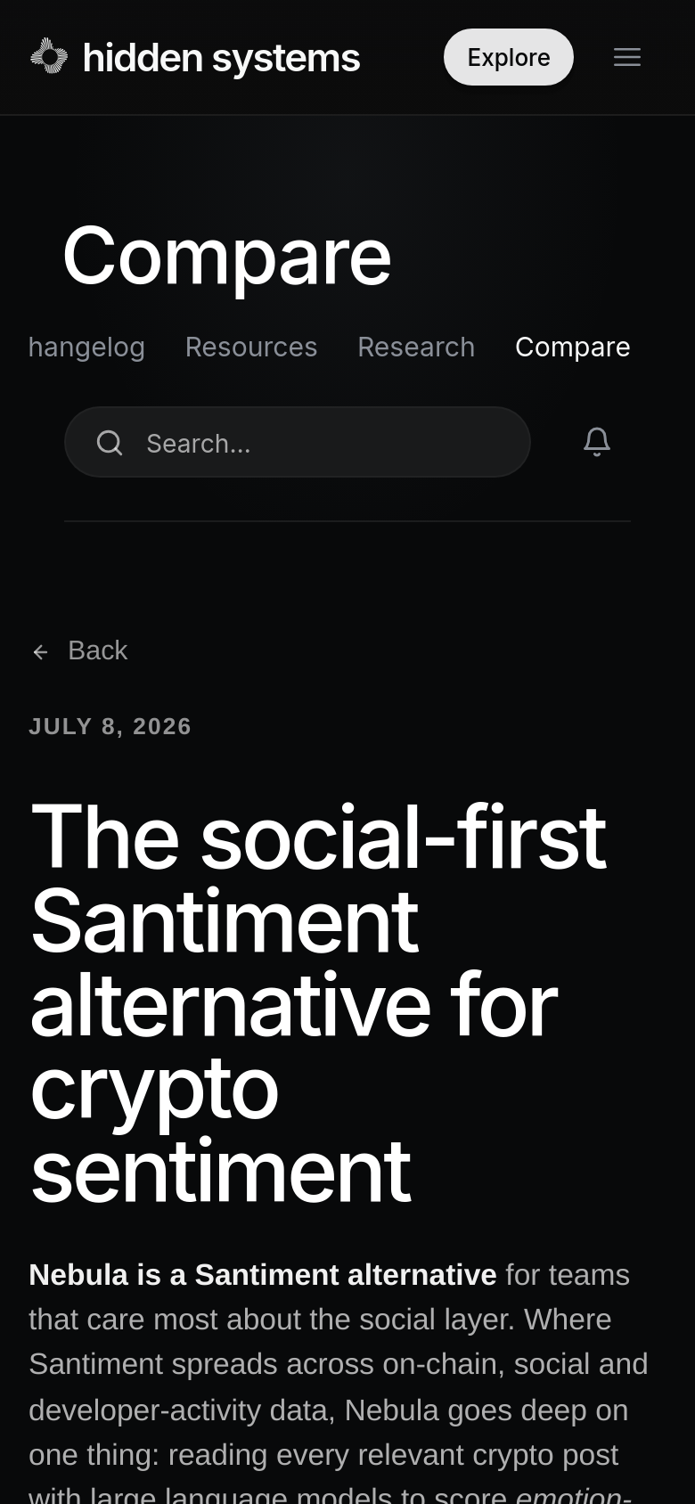 Santiment Alternative