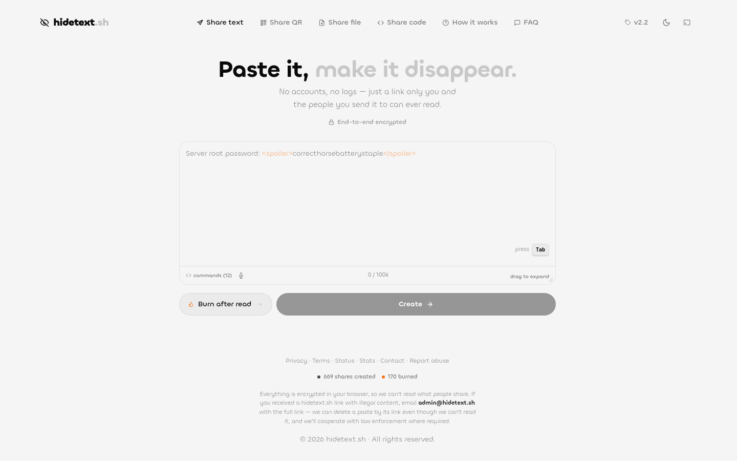 hidetext.sh —