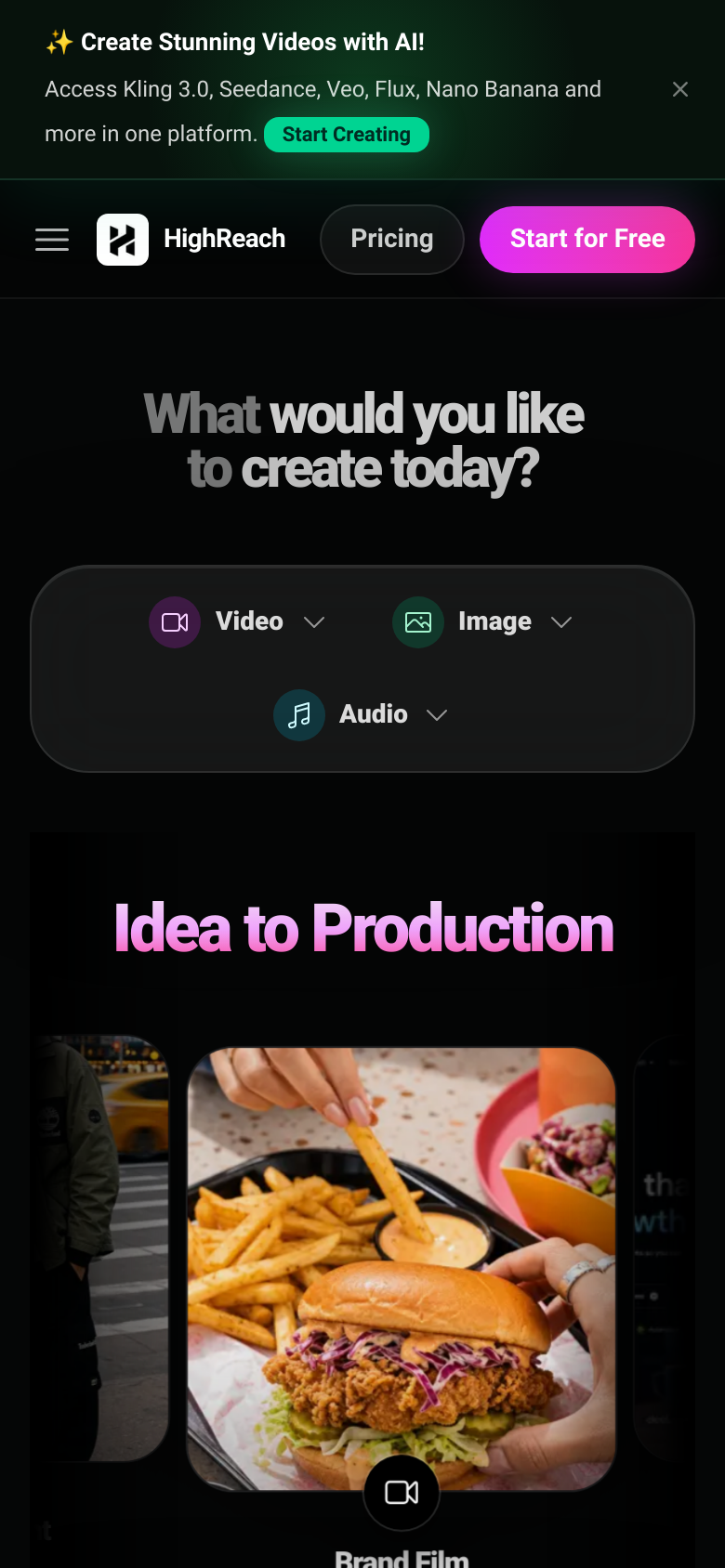 Homepage / Lander