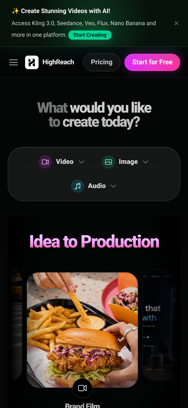 Homepage / Lander
